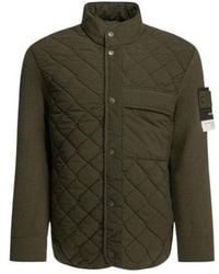 Stone Island - Logo Patch Quilted Jacket - Lyst