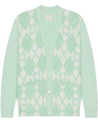 Givenchy - Monogram 72 Argyle Knit Cardigan - Lyst
