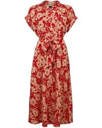 Ralph Lauren - Floral Wrap Shirt Midi Dress - Lyst