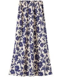 Loro Piana - Printed Midi Skirt - Lyst