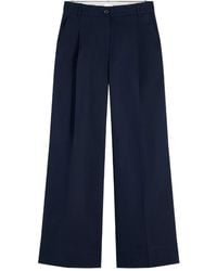 Tommy Hilfiger - Logo Embroidery Wide Leg Chinos - Lyst