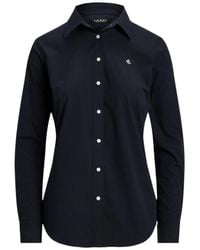 Ralph Lauren - Lauren Long-Sleeved Curved Hem Shirt - Lyst