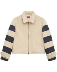 KENZO - Striped Zip-Up Jacket - Lyst