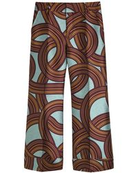 La DoubleJ - Hendrix Jacquard Flared-Leg Trousers - Lyst