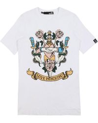 Moschino - T-Shirt With Round Neck And Short Sleeves - Lyst