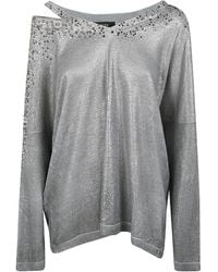 Avant Toi - Crystal-Embellished V-Neck Jumper - Lyst