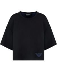 Emporio Armani - Panelled Crewneck T-Shirt - Lyst