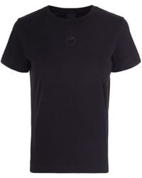 Pinko - Logo Embroidered Crewneck T-Shirt - Lyst