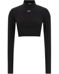 Off-White c/o Virgil Abloh - Off Stamp Cropped Top - Lyst