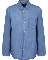 Officine Generale - Officine Générale Chest-Pocket Button-Up Shirt - Lyst