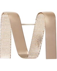 Max Mara - Logo Engraved Brooch - Lyst