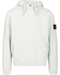 Stone Island - Logo Patch Drawstring Hoodie - Lyst