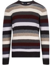 Drumohr - Striped Ribbed Knit Top - Lyst