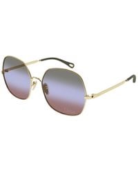 Chloé - Chloé Eyewear Geometric Frame Sunglasses - Lyst