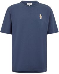 Maison Kitsuné - Fox-Patterned T-Shirt - Lyst