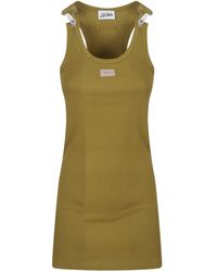 Jean Paul Gaultier - Ribbed Patch Mini Knitted Dress - Lyst