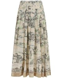 ALÉMAIS - Scout Pleated Midi Skirt - Lyst