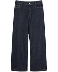 Max Mara - 'S Hose Logo Patch Wide Leg Jeans - Lyst
