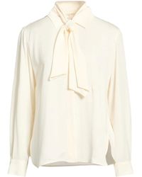 Max Mara - Solid-Color Chiffon Bow Shirt - Lyst
