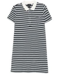 A.P.C. - Striped Polo Mini Dress - Lyst