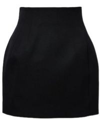 Mugler - High-Rise Wool Miniskirt - Lyst