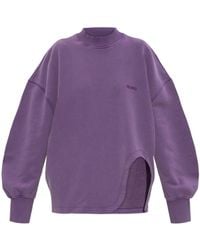 The Attico - The Logo Embroidered Crewneck Sweatshirt - Lyst
