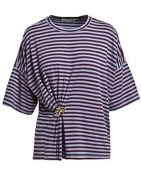 Essentiel Antwerp - Kriss Striped Brooch T-Shirt - Lyst