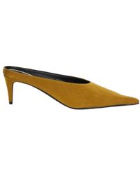 Magda Butrym - Pointed-Toe Suede Mules - Lyst