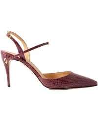 Jennifer Chamandi - Vittorio 85 Elaphe Point-Toe Slingback Pumps - Lyst