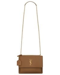 Saint Laurent - Sunset Chained Medium Shoulder Bag - Lyst