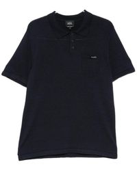 A.P.C. - Gide Logo-Embroidered Chest-Pocket Polo Shirt - Lyst