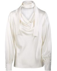 Max Mara - Scarf-Detailed Blouse - Lyst