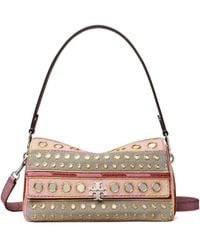 Tory Burch - Small Charlie Embellished Shoulder Bag - Lyst