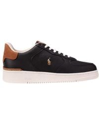 Polo Ralph Lauren - Round-Toe Lace-Up Sneakers - Lyst