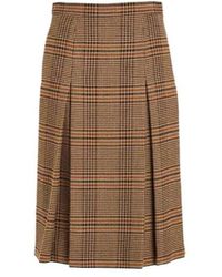 Saint Laurent - Casual Plaid Pleated Skirt - Lyst