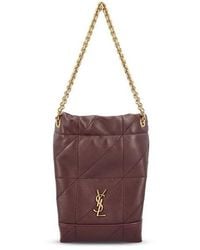 Saint Laurent - Logo Plaque Chained Shoulder Bag - Lyst