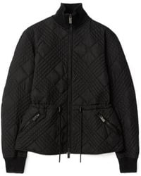 Burberry - Micro Check-Stitch Nylon Wakerley Jacket - Lyst