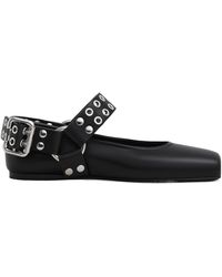 Alaïa - Suede Ballet Flats 'Biker' - Lyst