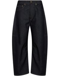 Rag & Bone - Solid Color Denim Trousers - Lyst