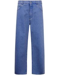 Marni - Logo-Patch Straight-Leg Jeans - Lyst