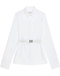 Givenchy - Buckle Belt Collared Long-Sleeve Shirt - Lyst