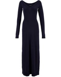 Balenciaga - Off-Shoulder V-Neck Dress - Lyst