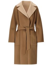 Weekend by Maxmara - Waist Waist Long-Sleeved Double-Sided Coat - Lyst