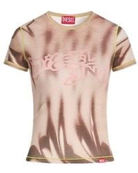 DIESEL - Round-Neck Short-Sleeved T-Shirt - Lyst
