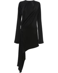 JW Anderson - Satin Asymmetric Midi Dress - Lyst