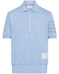 Thom Browne - Ottoman 4-Bar Logo Patch Polo Shirt - Lyst
