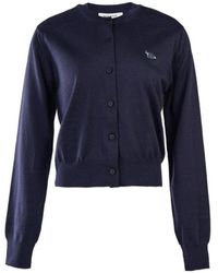 Maison Kitsuné - Maison Kitsuné Baby Fox Embroidered Knitted Cardigan - Lyst