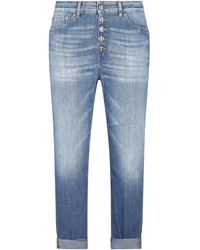 Dondup - Jewel Button Straight-Leg Jeans - Lyst