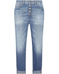 Dondup - Jewel Button Straight-Leg Jeans - Lyst