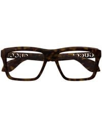 Gucci - Eyewear Square Frame Glasses - Lyst